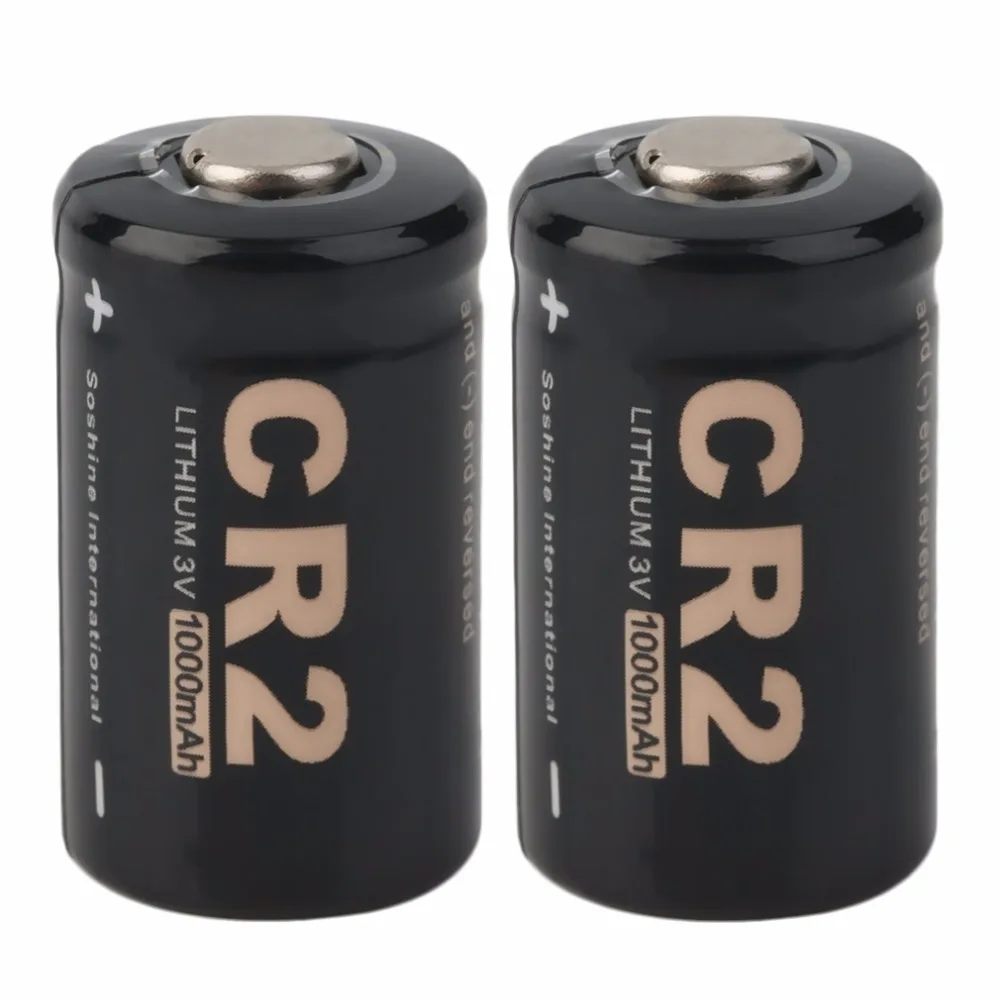 В наличии! 2 шт CR2 3,0 V 1000mAh Защищенный перезаряжаемый аккумулятор + чехол для Soshine новейший