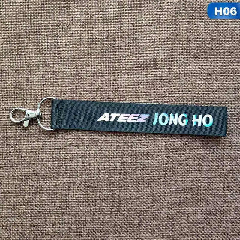 ATEEZ лазерный ремешок брелок держатель для мобильного телефона ремешок Имя мобильного телефона брелок - Цвет: H06