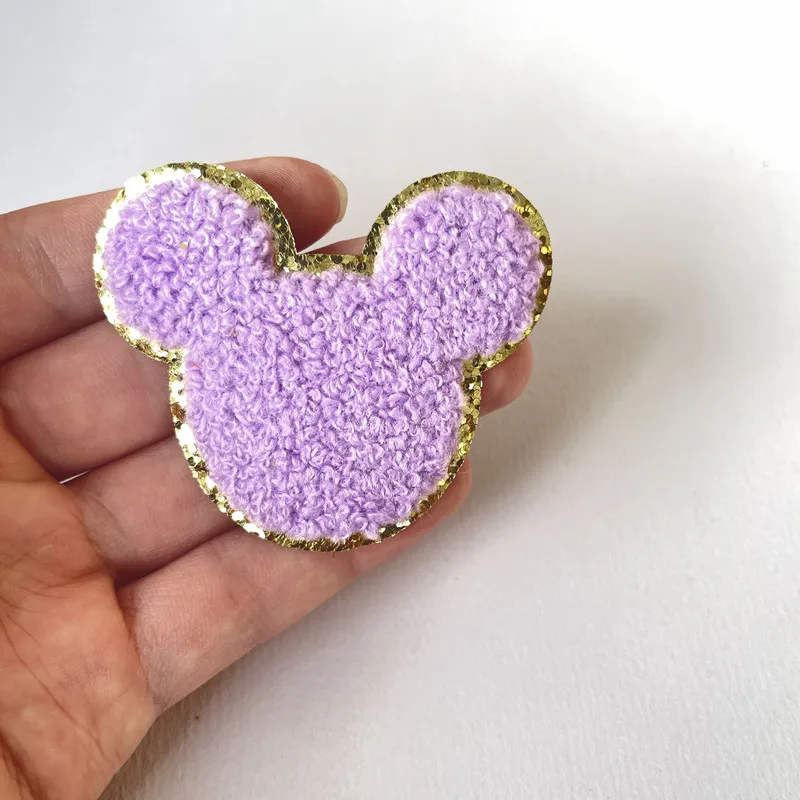1Pc Sequin Chenille Embroidery Patches Rainbow/Lightning/Heart Patches Appliques Iron On Patches For Children Woman Clothes 