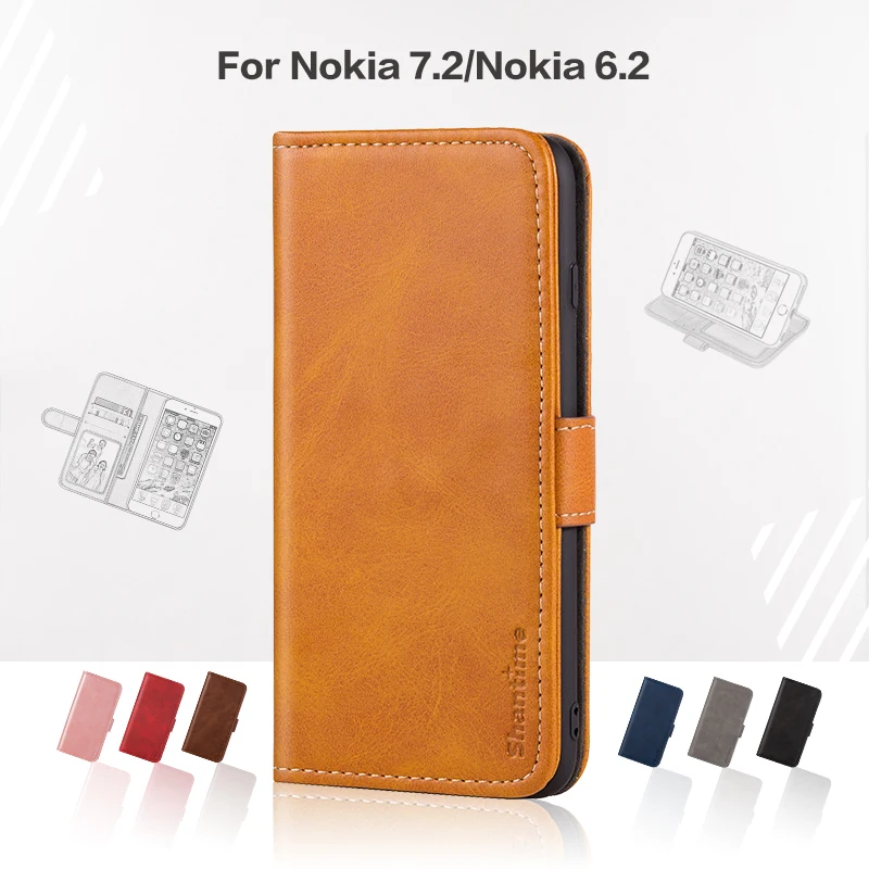 Flip Cover For Nokia 7.2 Business Case Leather Luxury With Magnet Wallet 6.2 Phone | Мобильные телефоны и аксессуары