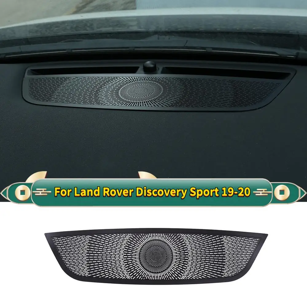 for-land-rover-discovery-sport-2019-2020-l550-aluminum-alloy-black-car-dashboard-speaker-net-cover-trim-sticker-car-accessories