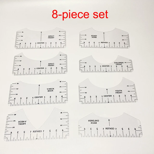 4Pcs T-Shirt Alignment Ruler Graphics Tshirt Alignment Tool Tshirt Craft  Ruler with Guide Tool for Making Measuring Tape Tools