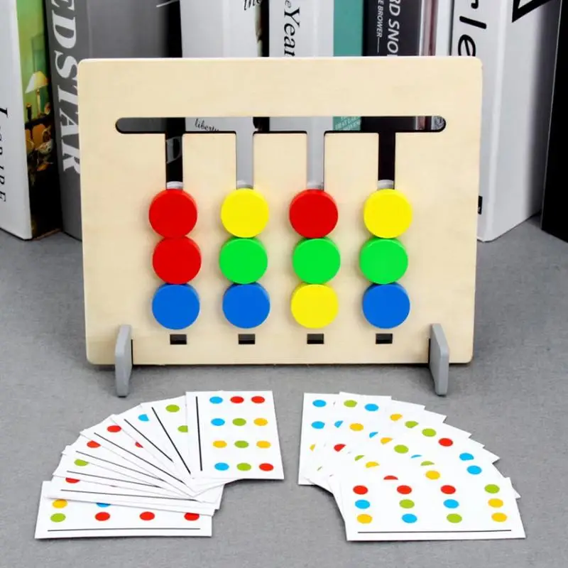 

Developing Board for Children Double Sided Matching Logical Reasoning Training Kids Educational Toys Wooden Montessori Toy