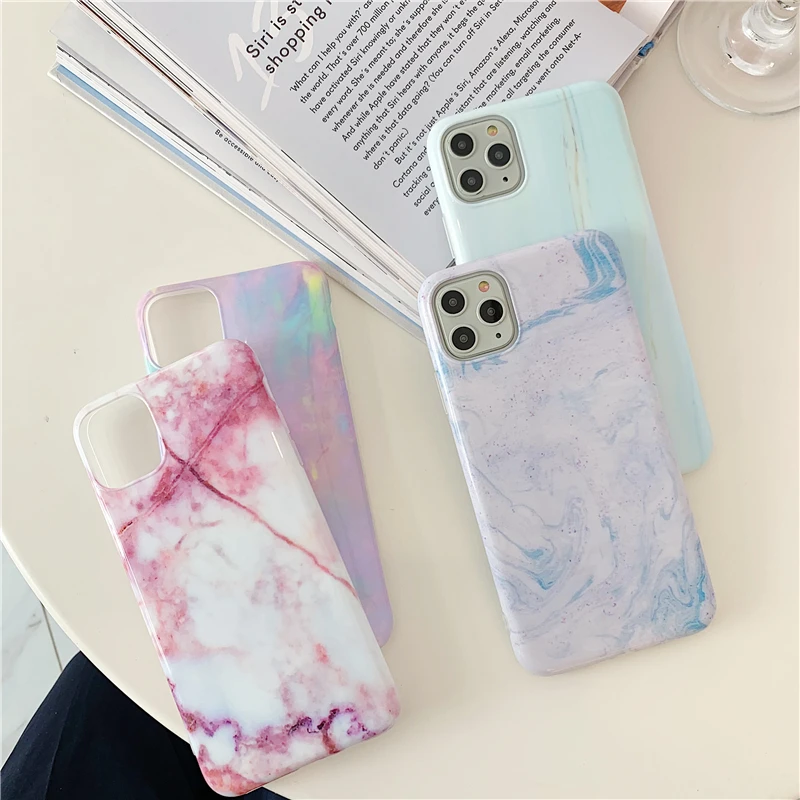 Красочные масляные граффити Чехлы под мрамор для iphone 11promax XR X XS Max 6 6S 7 8 Plus Мягкий чехол для телефона пары задняя крышка