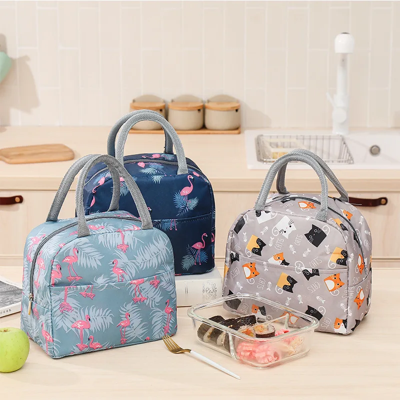 Bolsa de almuerzo portátil, bolsa de caja de almuerzo con aislamiento térmico, bolso enfriador, bolsa de almuerzo, contenedor de cena, bolsas de almacenamiento de comida escolar