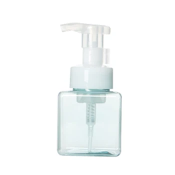 

250ml Square Refillable Bottles Foaming Soap Pump Shampoo Lotion Liquid Foam Bottle Container