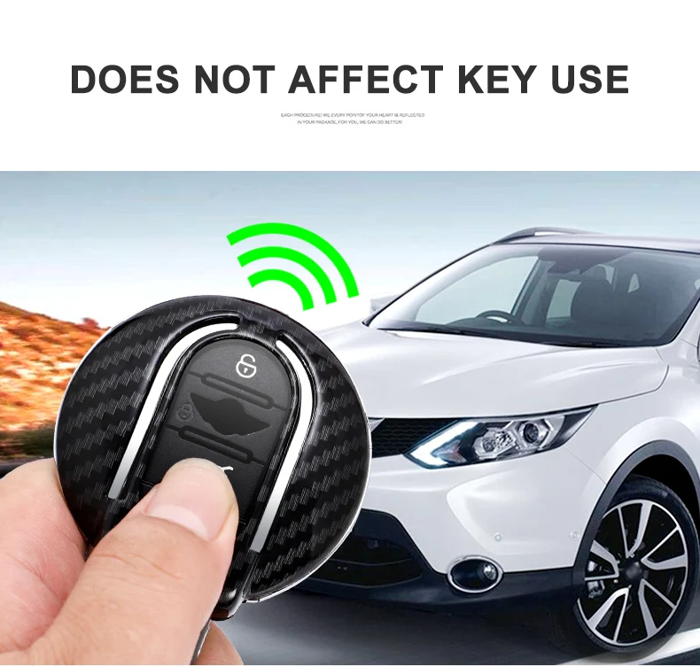 Carbon Fiber Car Smart Key Cover Case Fob Mini Cooper R55 Clubman Countryman F56 F55 F54 2018 2021 CarProtect Shell Accessories - Hf27d0afbc2024c3faa29ab2a699cae33Q