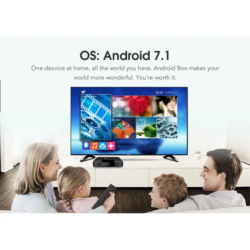 Смарт ТВ приставка Android OS 2 Гб 16 Гб четырехъядерный процессор H.265 4K 2,4G 5G WiFi телеприставка медиаплеер