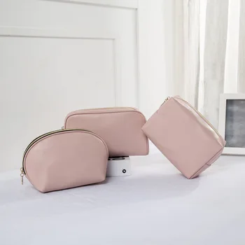 

Cosmetic Bag 2020 New Style Storage PU Small Shell Semicircle Cosmetic Bag