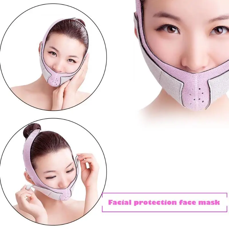 Маска для лица бандаж для лица Тонкий фиксатор челюсти тянет лицо 3D V-Face пояс-бандаж
