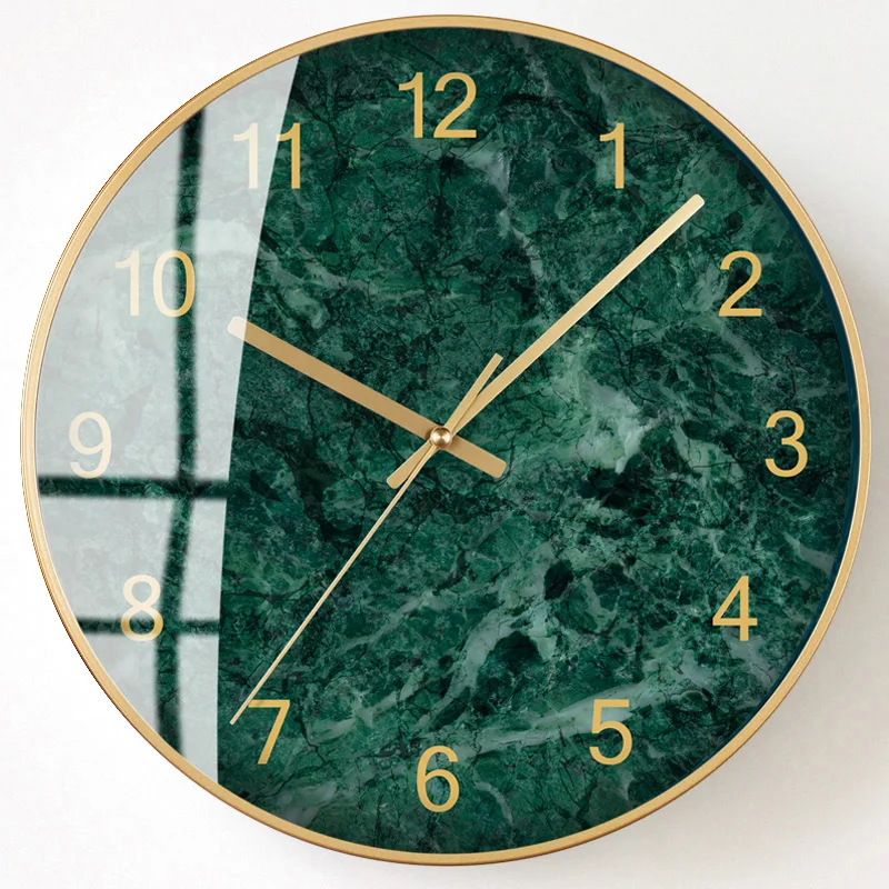 

Luxury Silent Wall Clock Nordic Simple Golden Living Room Clock Wall Reloj Cocina Pared Modern Design Home Decor Clocks