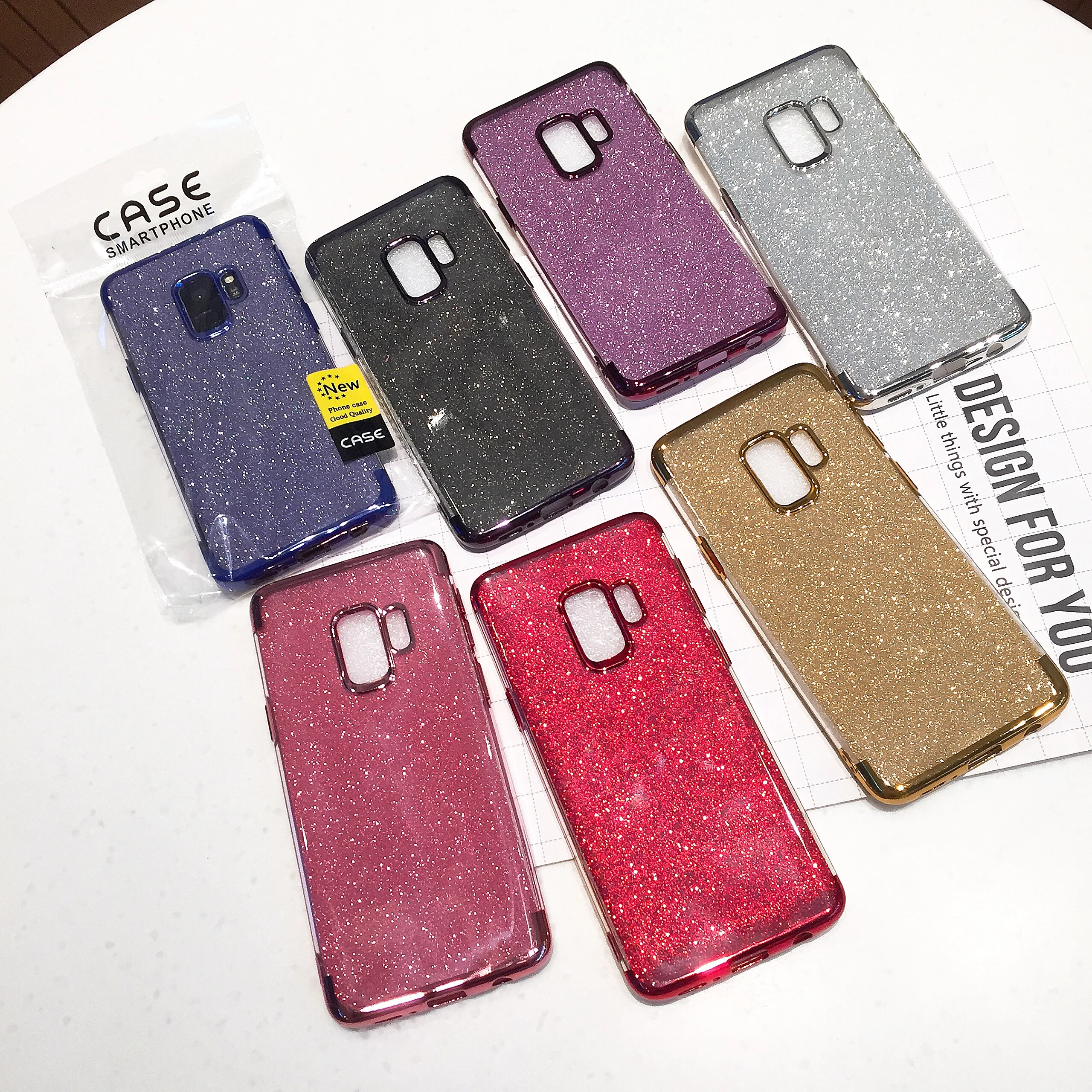 Silicone Glitter For Samsung S6 S7 Edge S8 S9 Plus Note 8 A7 A710 A5 2017 A520 2016 J510 J7 J710 Diamond TPU Case |