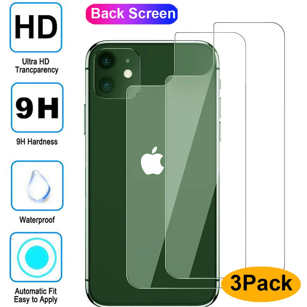 3 шт задняя Защитная Закаленное стекло для iPhone 11 Pro 8 7 6 6s Plus XR X XS Max защита задней