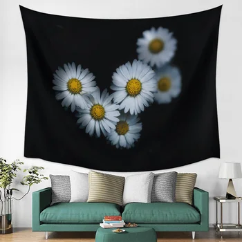

Small Daisy Macro Plant Flower Wall Tapestry Cover Beach Towel Picnic Yoga Mat Home Decoration