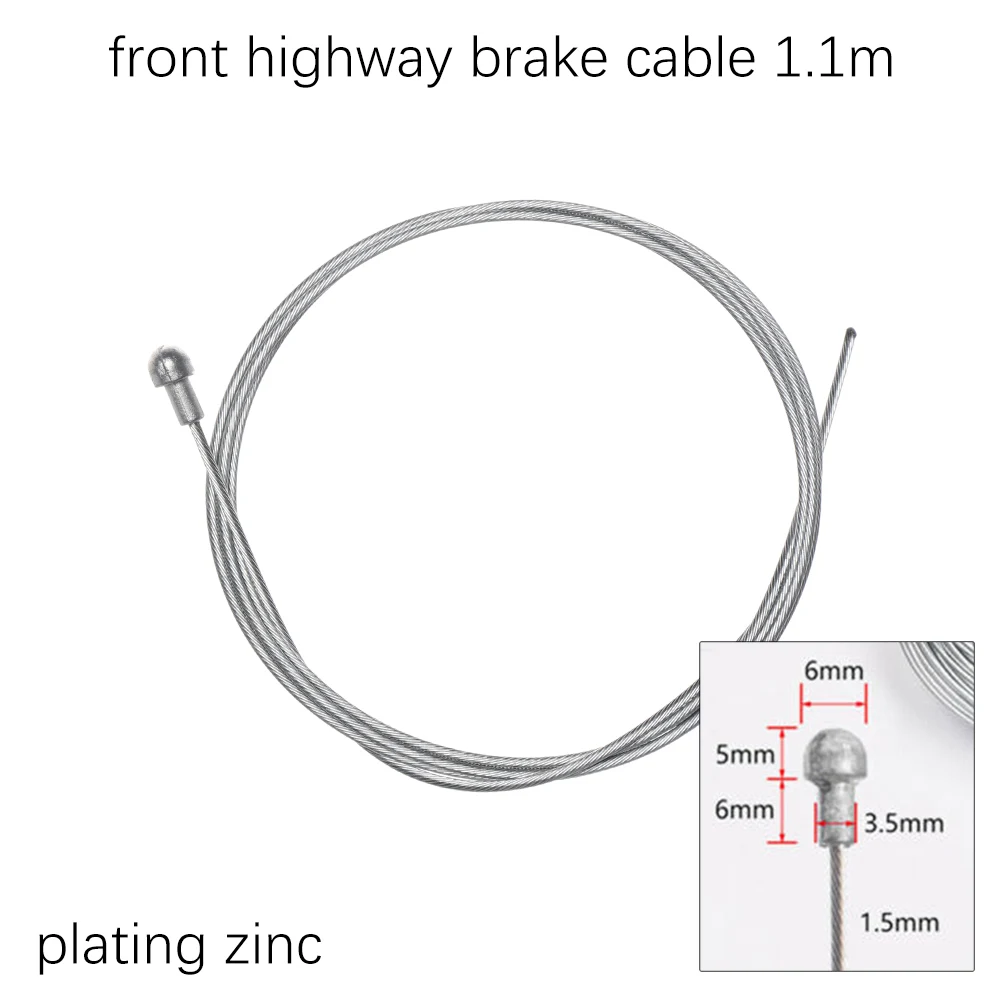 1 шт. Серебристый Нержавеющая сталь/покрытие цинка фиксированный Переключатель скоростей/тормозной кабель сердечника внутренний тросик MTB дорожный велосипед часть - Цвет: 5