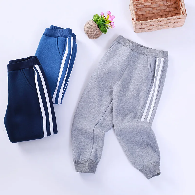 

Autumn And Winter New Style One Side Velvet Children Casual Athletic Pants Children Mixed Colors Brace Trousers