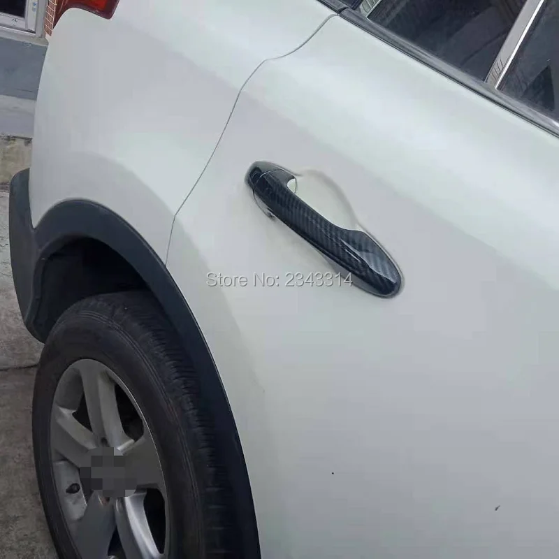 Углеродное волокно печатные автомобильные дверные ручки крышки дверные чаши Литье отделка наклейки Набор для Toyota RAV4 RAV 4 XA40 2013
