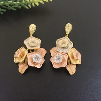 

Lanyika Jewelry Fashion Hopeful Petunia Sandblasting Full Micro inlay Micro Plated Banquet Popular Best Gift