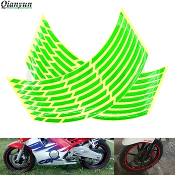 

Universal car motorcycle tire sticker reflective strip tape decal for Kawasaki ZX-6 ZZR600 ZXR400 Z750S ZR750 ER6N ER6F Z750R