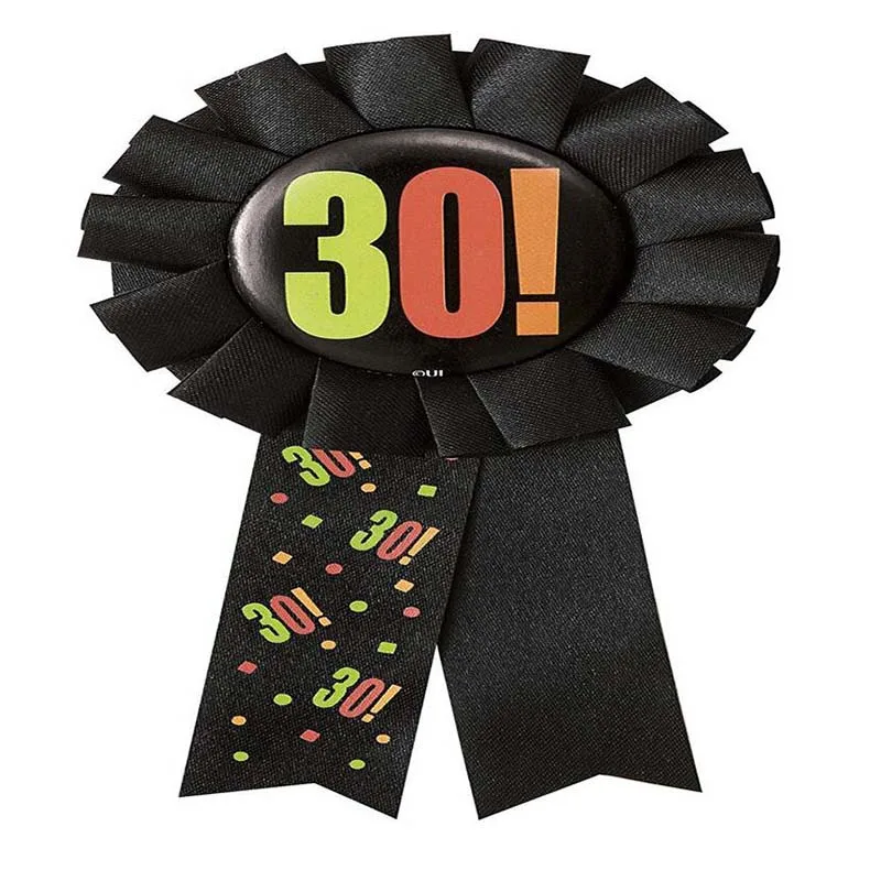 Близнецов вечерние Happy 30 40 50 60th день рождения наградная лента розетка значок брошь на булавке праздничные украшения для дня рождения украшения