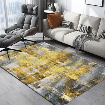 

36Modern Gold Gray Carpet Living Room Nordic Style Coffee Table Rug Floor Rug Bedroom Bedside Mat Kitchen Rug Hallway Mat
