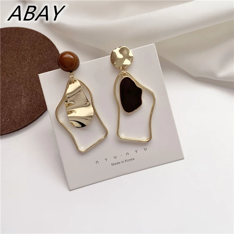 

Retro Irregular Dangle Earrings Asymmetric Geometry Pendientes Stud Earing Classical Earrings for Women Girls Jewelry Gift ABAY