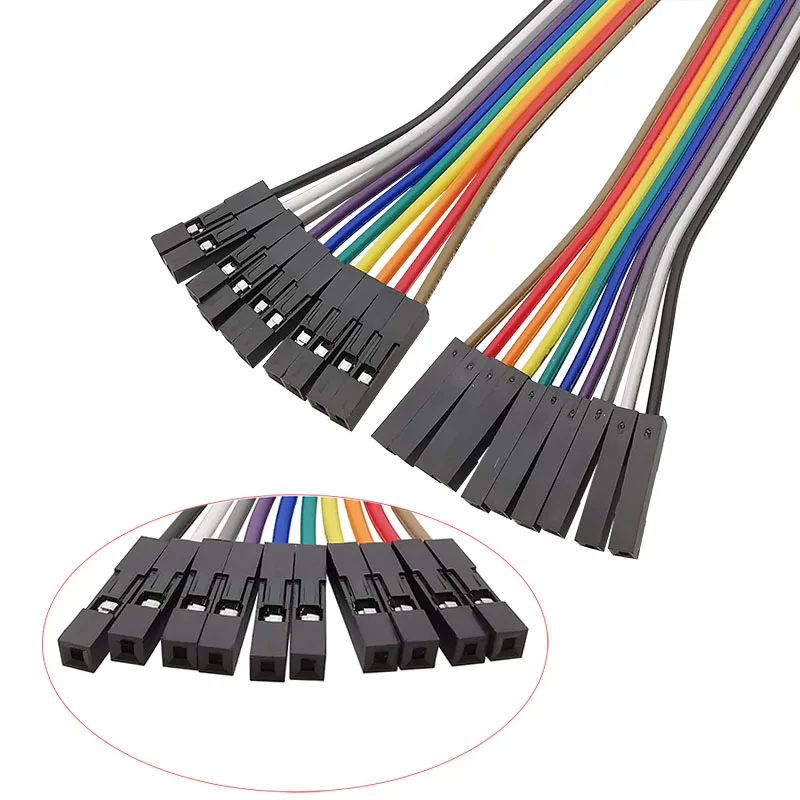 10 Stück Testhaken-Clips Logikanalysator-Kabel Jumper-Draht Testklemmen-Set 20CM 30CM Gelb Rot Schwarz Grün Weiß Blau – Detail 3