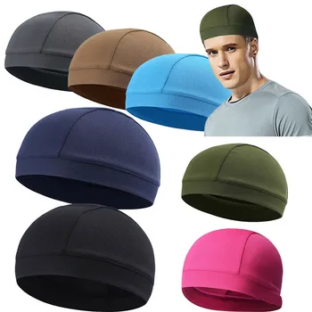 

Hot sale 1 Pcs Unisex Summer Foldable Moisture Wicking Cooling Skull Cap Inner Liner Helmet Beanie Dome Cap Sweatband