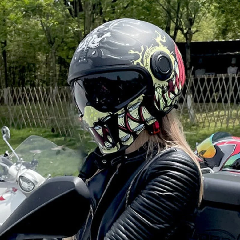 Motorcycle Helmet  Modular Dual Visors Double Lens Motorcross Off-road Helmet Open Full Face Motocross Helmet For Adult