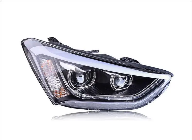 Luces Para Auto Automovil Assessoires дневные ходовые светодиодные наружные фары автомобиля фары в сборе 17 18 для hyundai Santa Fe