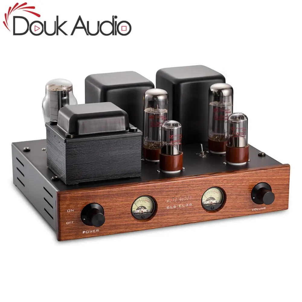 Douk аудио HiFi EL34 вакуумный ламповый усилитель одиночный стерео домашний мощности 12