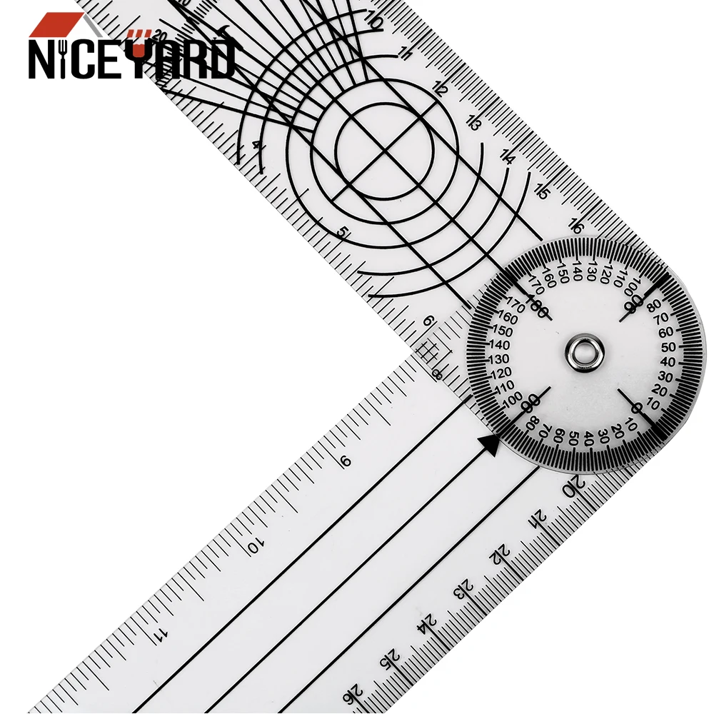 Гониометр NICEYARD, измерительный инструмент с поворотом на 360 градусов, многофункциональный Гониометр, угол, медицинский спинномозговой линейка, транспортиры