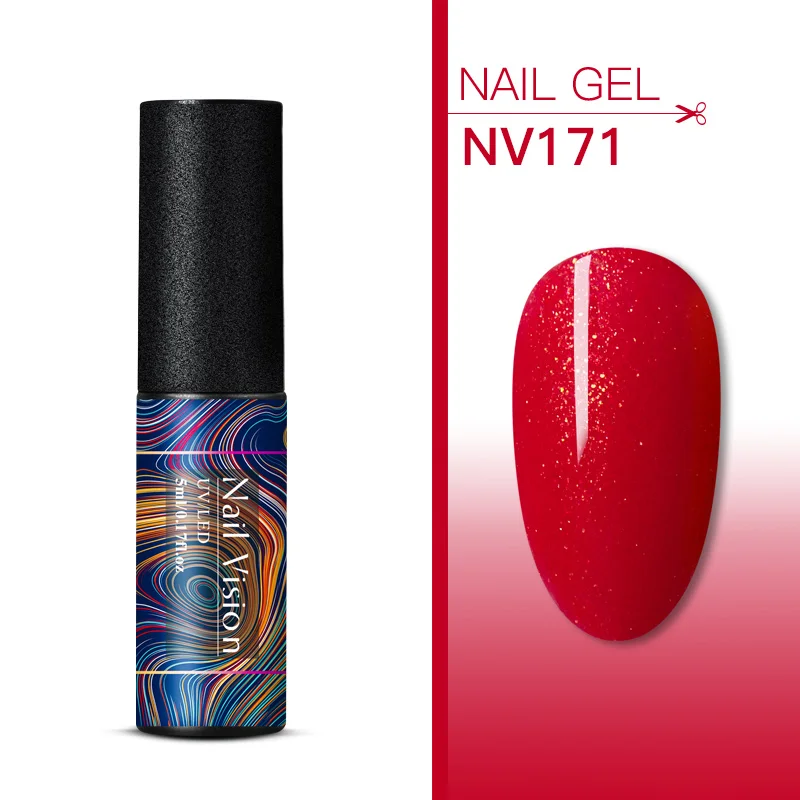 Nail Vision 5 мл Гель-лак для ногтей набор 176 цветов для маникюра гибридный Цвет ногтей Полупостоянный УФ-гель для ногтей гель лак - Цвет: EES06766