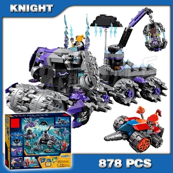 

878pcs New Knights Jestro's Headquarter 3D DIY 10597 Model Building Blocks Boys Assemble Gifts sets Nexus Compatible with