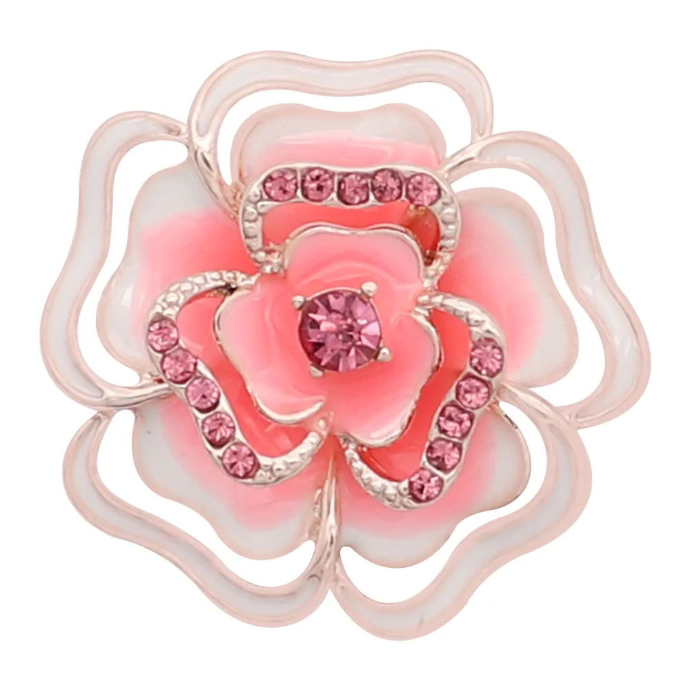 Новая мода розовое золото защелки кнопки 18 мм Кристальные металлические защелки для защелки браслетов подходят к имбирным защелкам ювелирные изделия Кристальные защелки