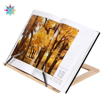 

Adjustable Wooden Frame Reading Bookshelf Bracket Book Reading Bookend Tablet PC Support Music Stand Wood Table Drawing Easel