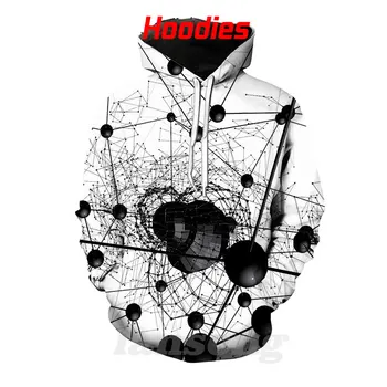 

background unique 3d black and white hoodies print hoodies/shirts/pants Men's autumn and winter harajuku street costumes