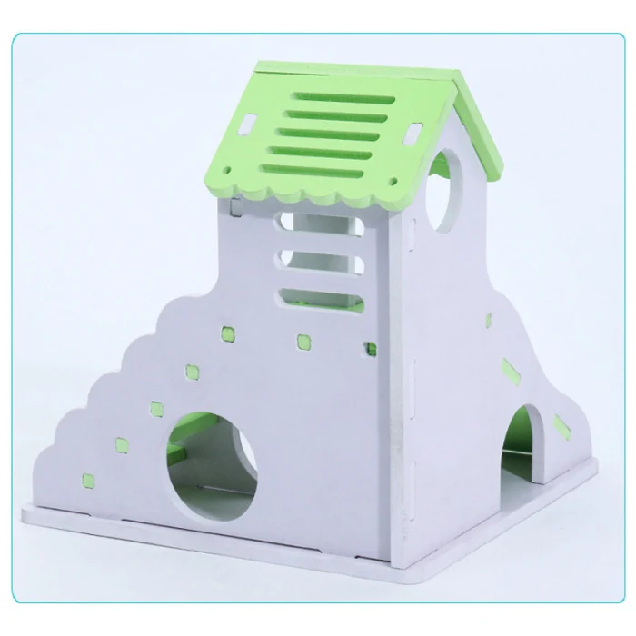Hot Mini Hamster House Wooden Eco-friendly Washable Easy to Assemble Pets House LSK99