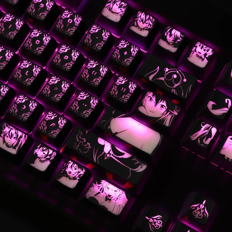 Bowsette Corsair K70 K95 Razer Cherry용 고급 백라이트 키캡 기계식 키보드, 스왈로우 스타 코팅 키캡, 1 세트