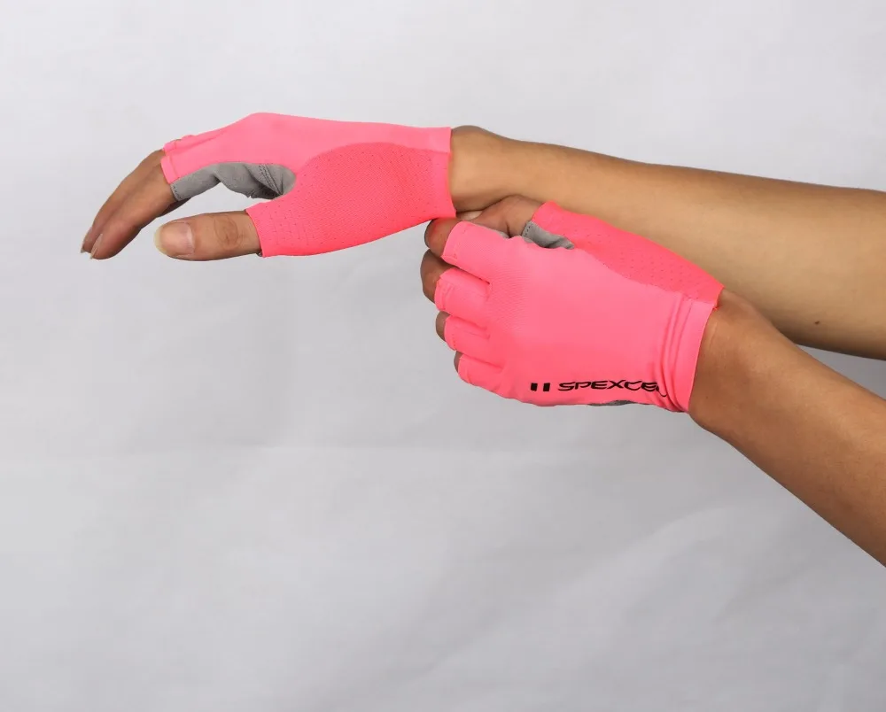 SPEXCEL новейшая профессиональная команда AERO для мужчин и женщин универсальные велосипедные рукавицы велосипедные перчатки с половинными пальцами черные/розовые