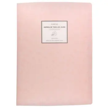

A4 Display Book Folder,Paper Storage Folder Plastic 20 Pockets(Pink)