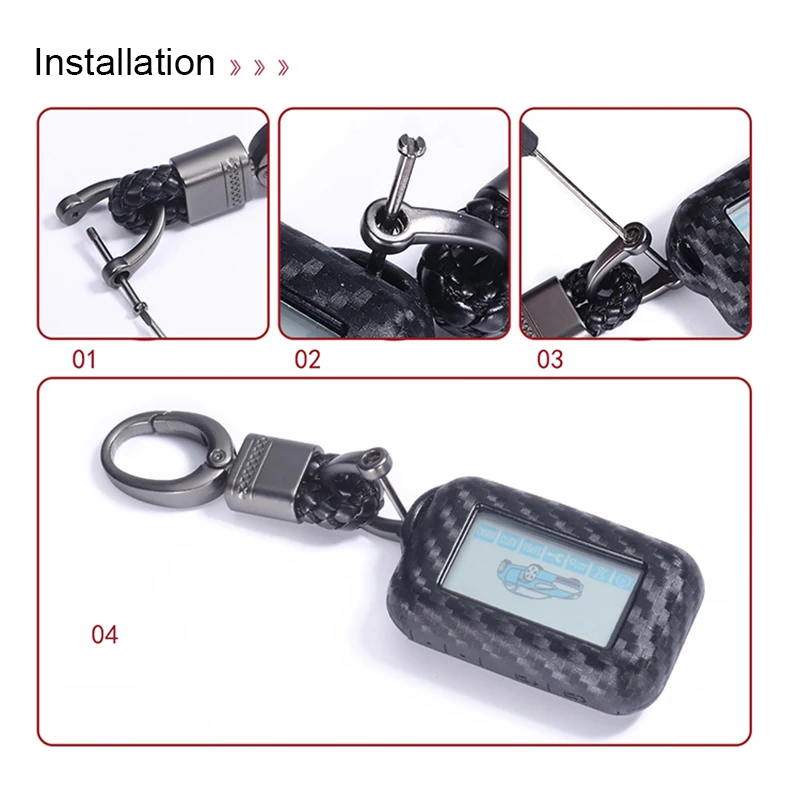 Caron Fiber Silicone Key Fob Cover Cases For StarLine E90 E63 E93 E95 E66 E96 LCD Remote Controller KeyChain Transmitter Holder key case cover
