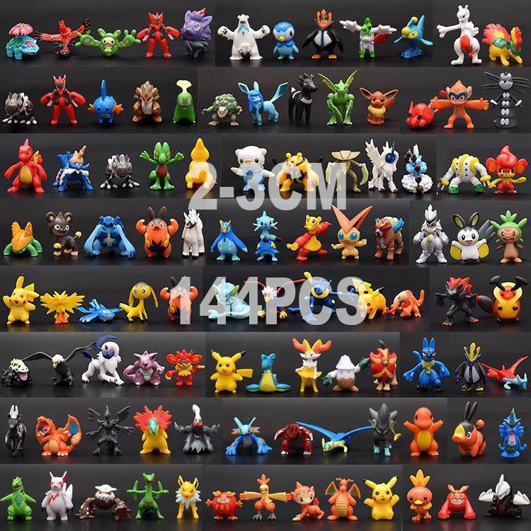 TAKARA TOMY Покемон Пикачу 2-3 см Фигурки Poke модель монстра случайный Brinquedos Коллекция аниме детские игрушки подарок мяч