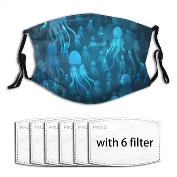 

Jellyfishes Under Water Outdoor Washable Anti-Pollution Respirator PM2.5 Filter Mask Outdoor Air Mouth Cover Breathing Purifier