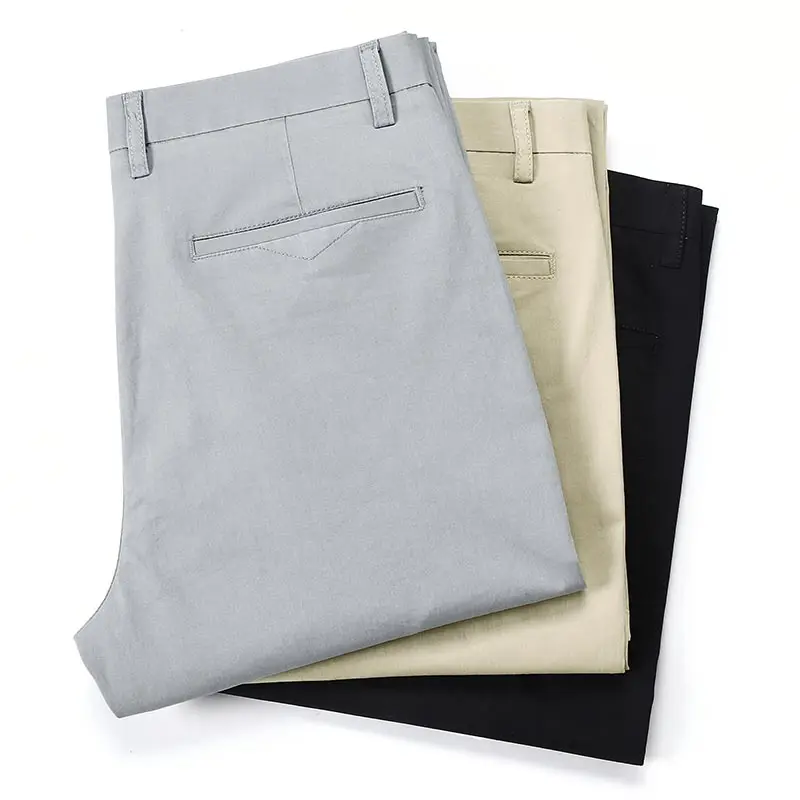 

2021 Cotton Straight Loose Casual Trousers Large Size Fashion Men's Business Suit Pants Men's Pants