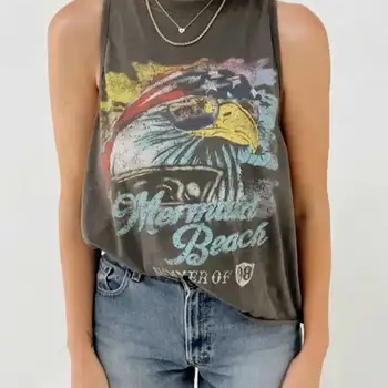 

Gypsylady Rock & Roll Muscle Tank top t shirt women sleevless casual plus size women t shirt cototn graphic tees women new 2020