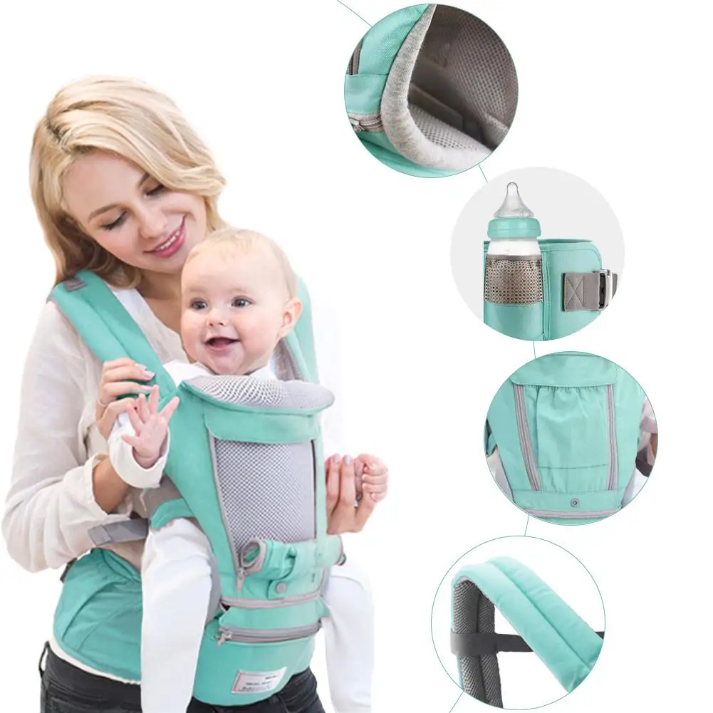 Ergonomic Baby Carrier Infant Baby Hipseat Waist Carrier Front Facing Ergonomic Kangaroo Sling For Baby Travel 0-36M