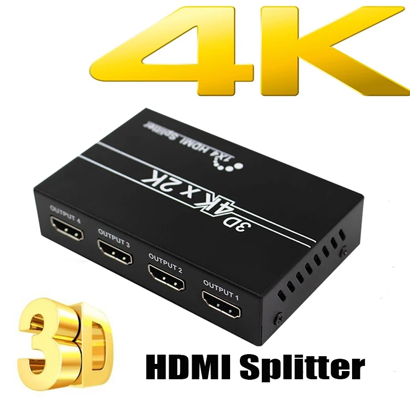 

HDMI Splitter 1 IN 4 OUT 4K 1080P 3D Full HD Video HDMI Switch Switcher For HDTV DVD PS3 Xbox