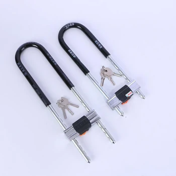 

Glass Door Lock Sliding Cabinet Locks 36cm / 42cm Heavy Duty U Lock Bicycle Bike Motorcycle Key Anti-Theft Locks for Door Handle