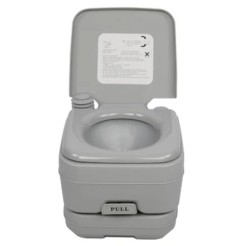 

Portable Flush Toilet for Car Tent Outdoor Camping Removable 10L Plastic with Double Outlet Odor Proof Leak Proof Durable[US-W]